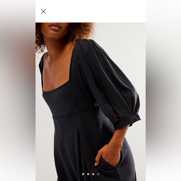 NWT Free People Lotta Love Black Romper - Picture 4 of 4